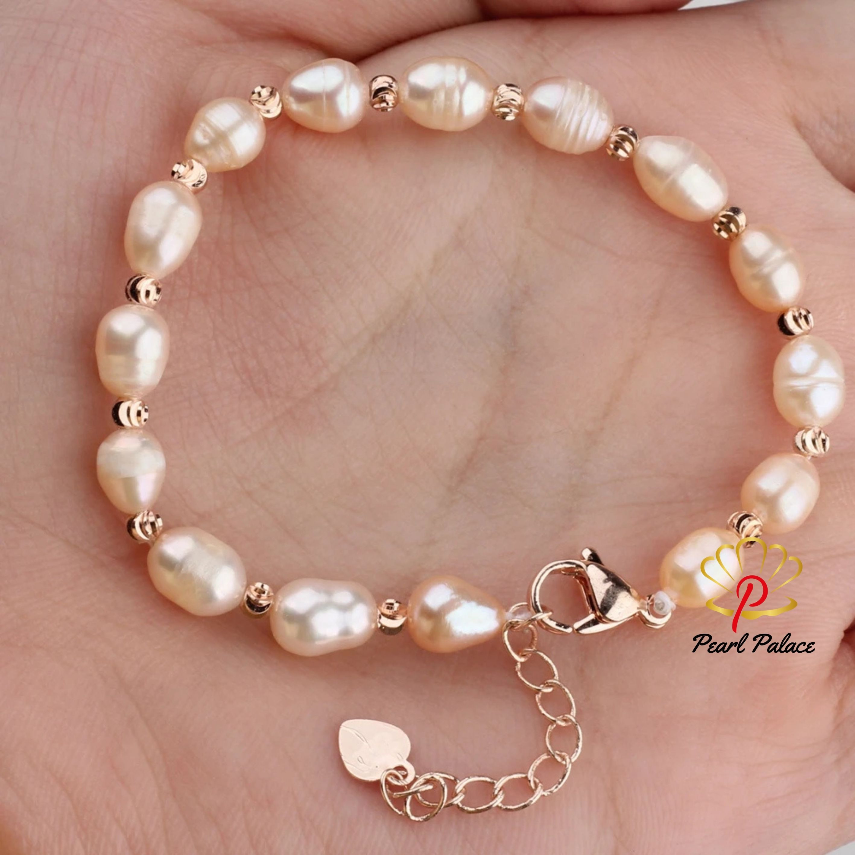 Natural freshwater pearl bracelet Real Pearl Bracelet Female Adjustable Rice Beads Bracelet For Girl Birthday Present