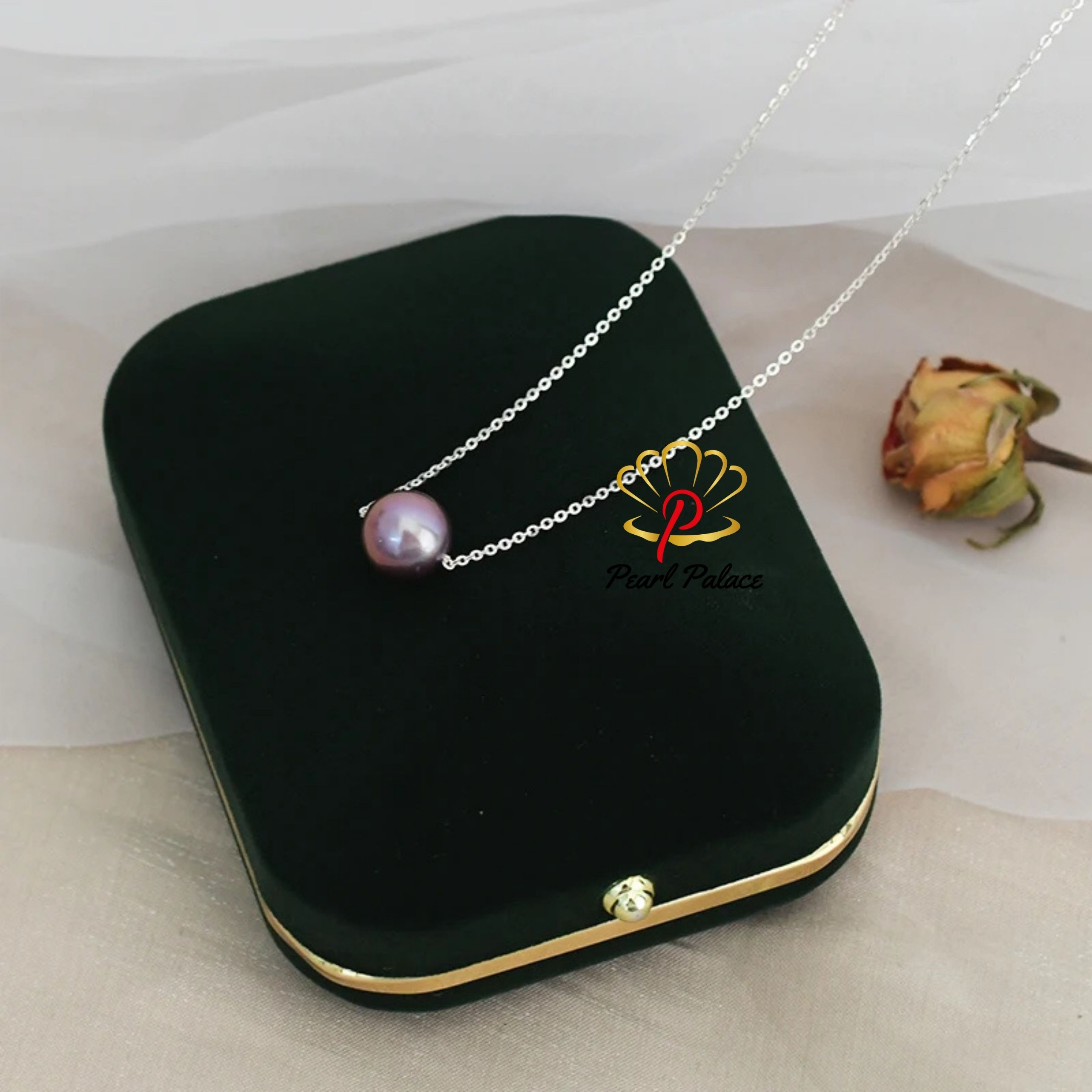 Natural Freshwater Pearl Necklace 925 Sterling Silver Jewelry for Girls Women