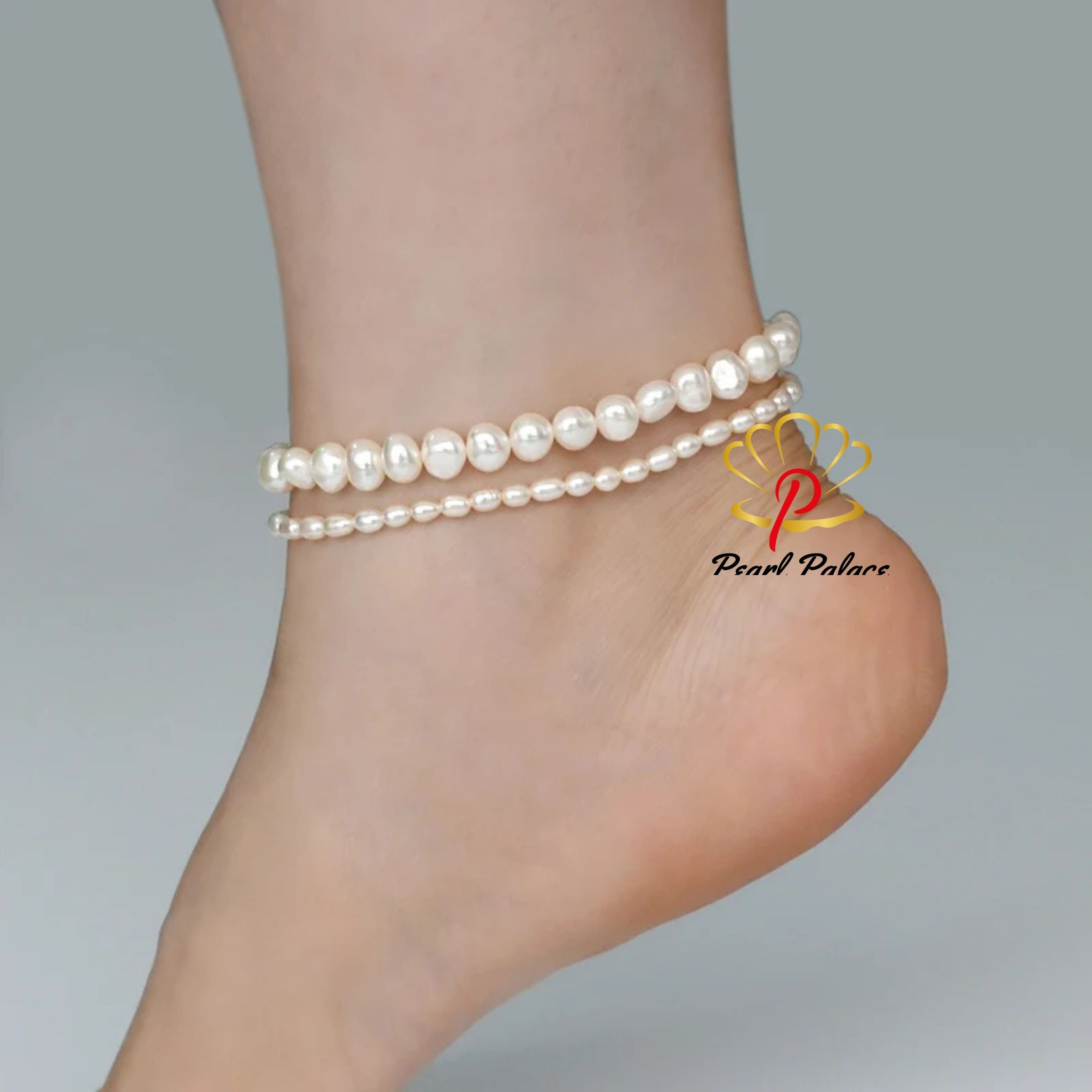 Real Natural Freshwater Pearl Anklet Fashion Lady Elasticity Chain Beach Foot Bracelet Jewelry for Women