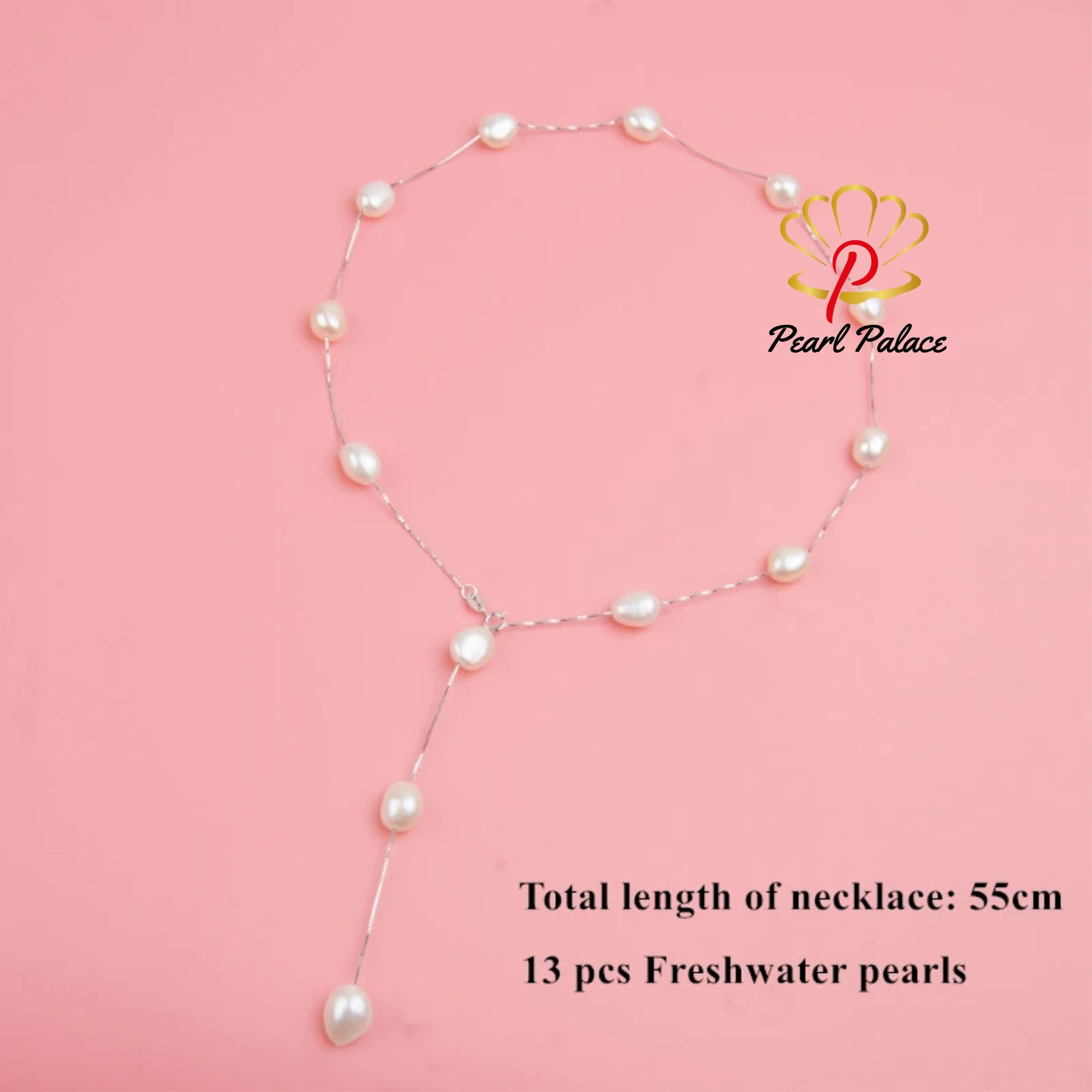 Real Pure 925 Sterling Silver Chain Pendant Necklace For Women 8-9mm White Gray Natural Freshwater Baroque Pearl Jewelry