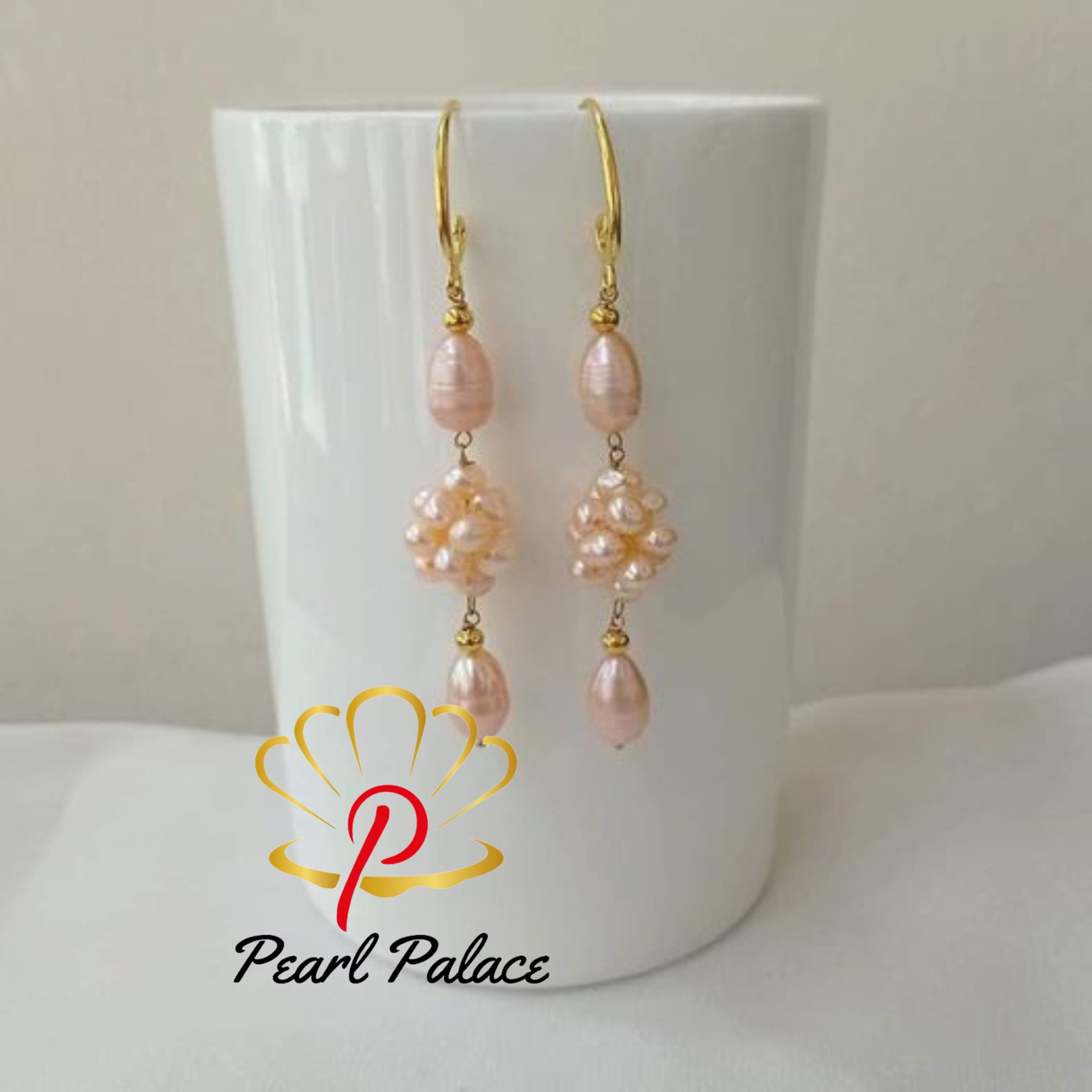 Fresh water pearl earring Pink