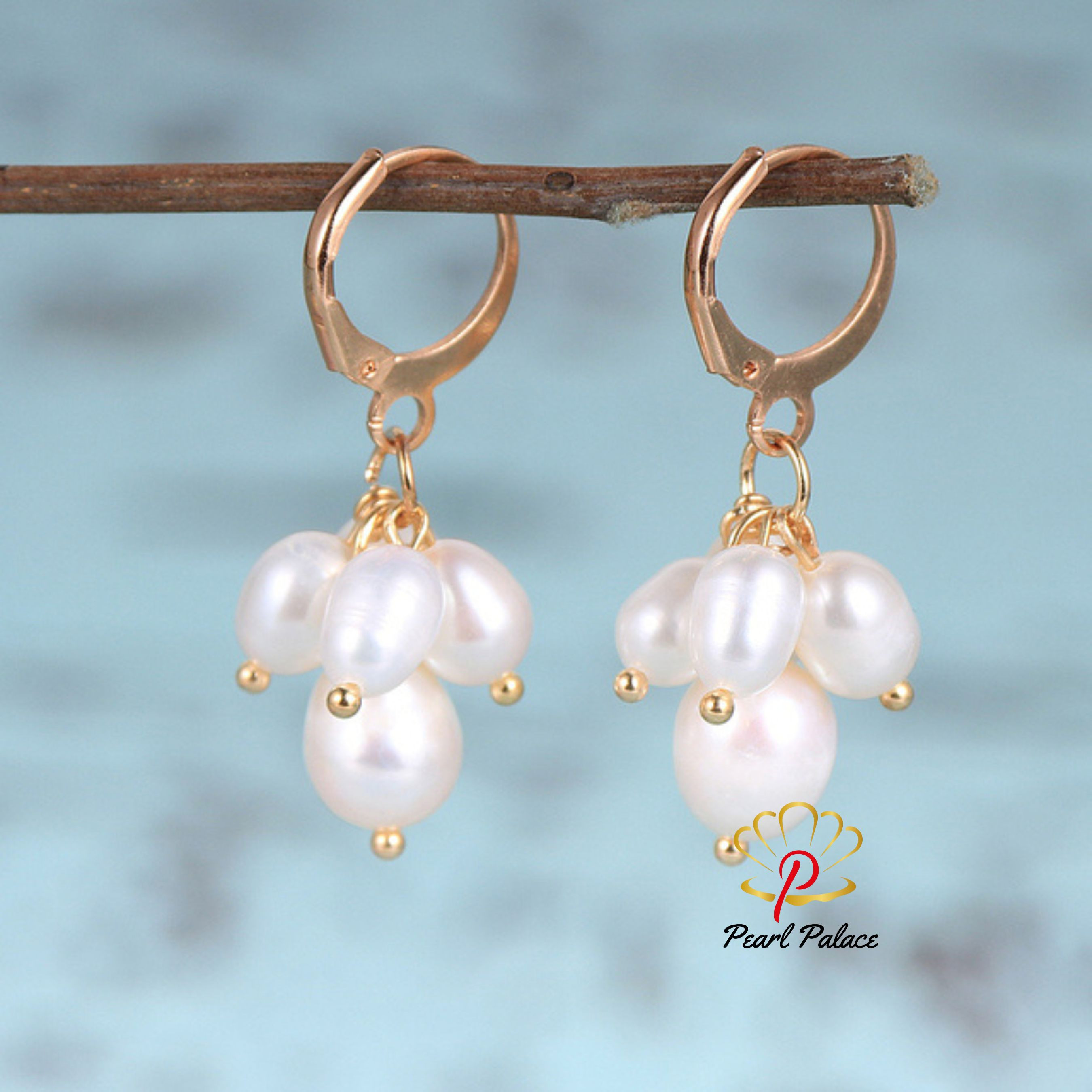 White Twilight Mist Pearl Drops earring
