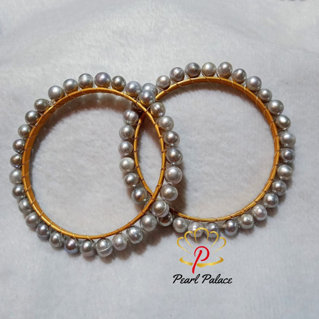 Fresh Water Pearl silver Color Fresh Water Pearl Churi