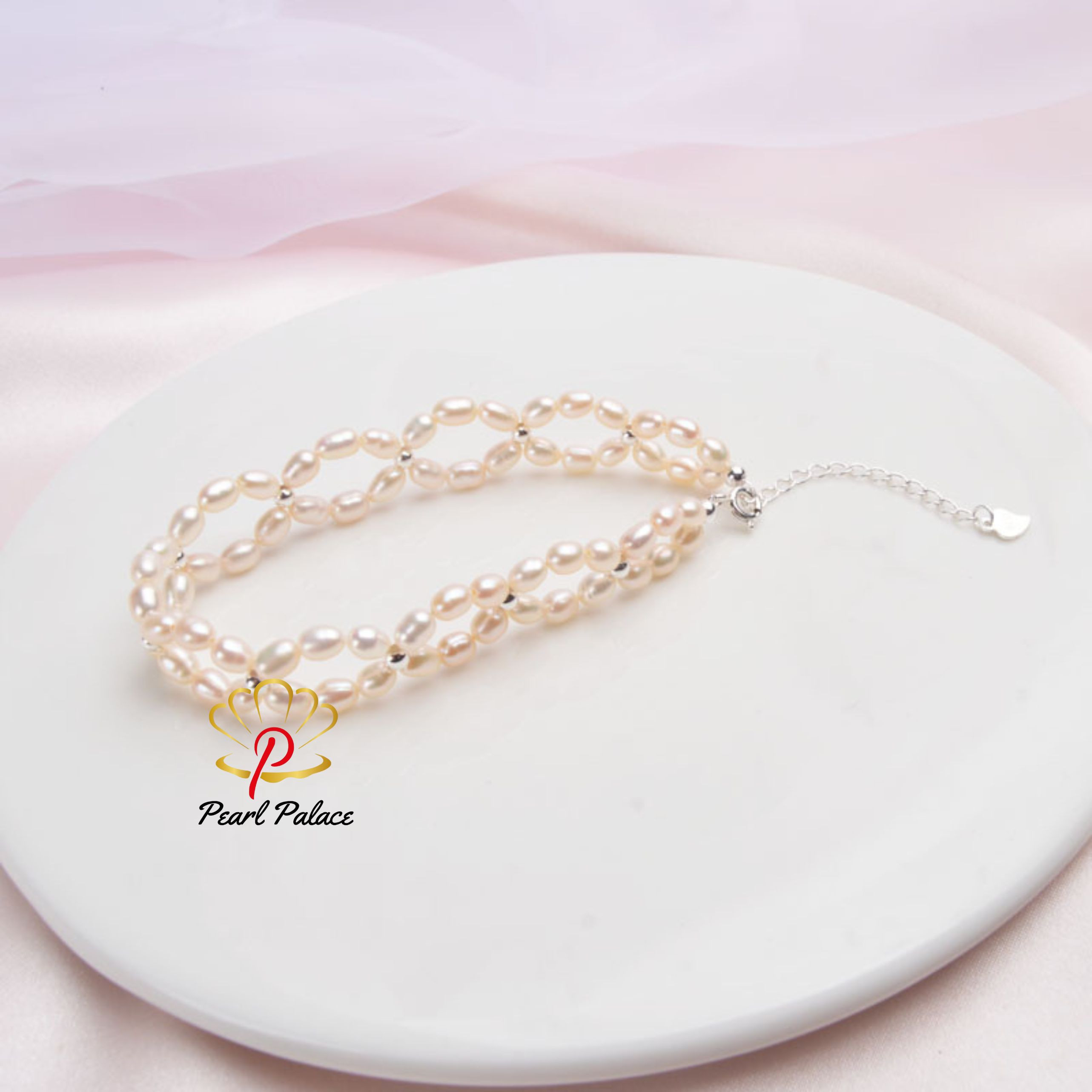 Natural Pearl 925 Sterling Silver bracelet For Women 3-4mm Freshwater Pearl Handmade Jewelry