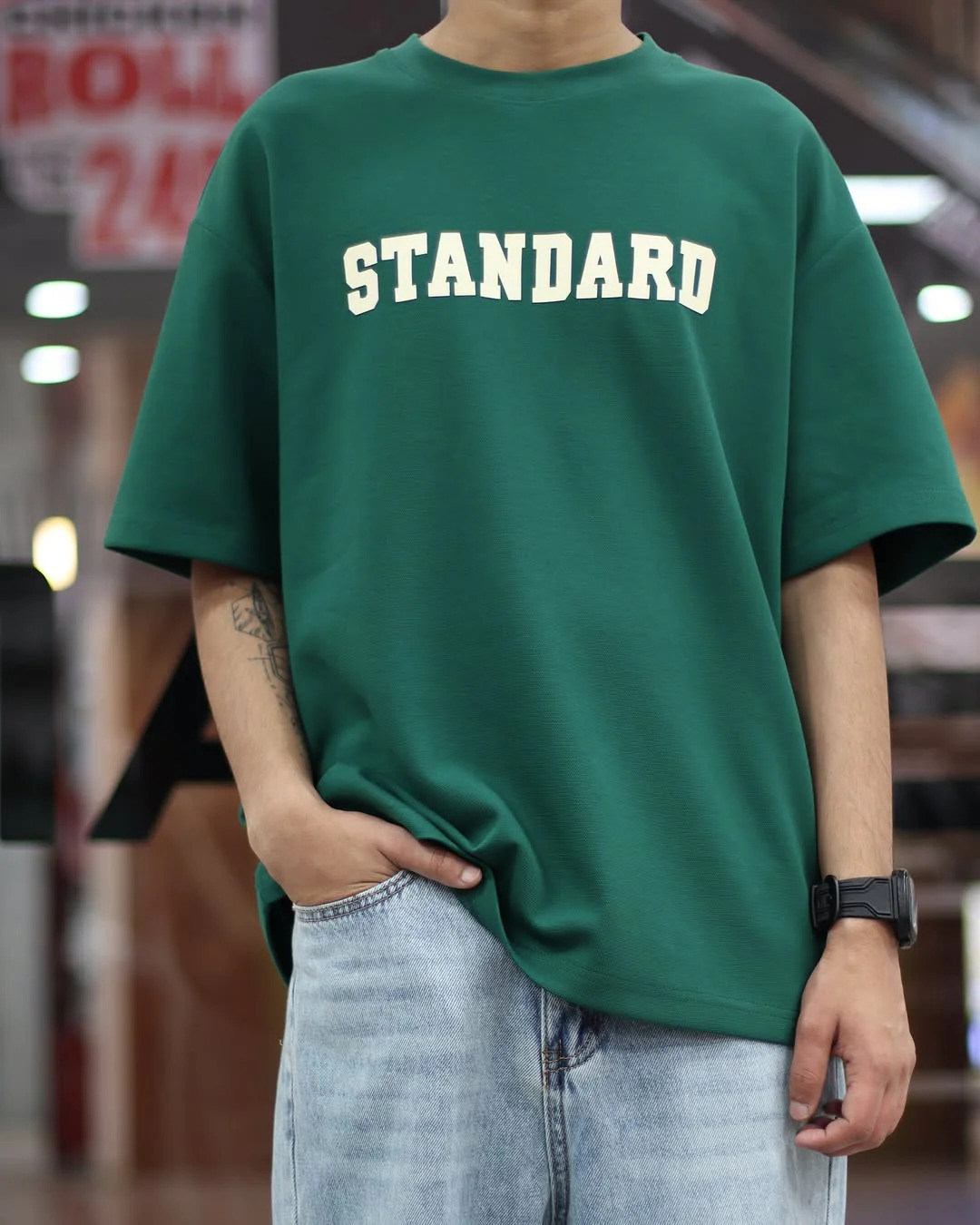 Drop Shoulder Print T-Shirt - Standard